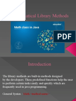 Mathematical Library Methods