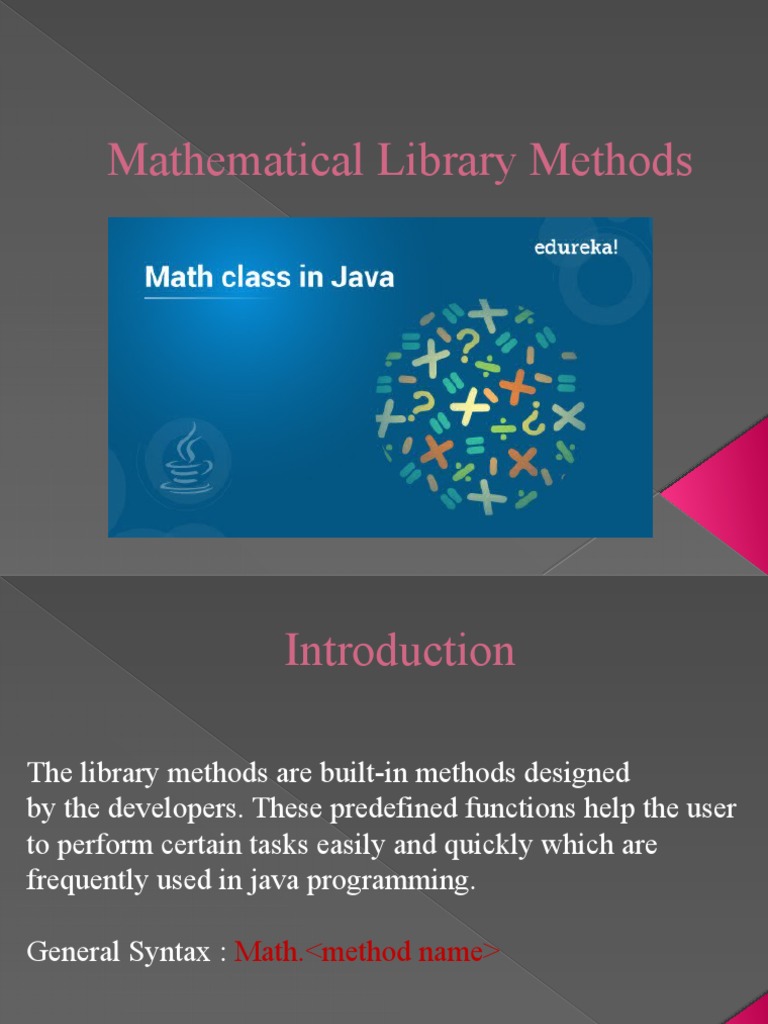 Mathematical Library Methods | PDF | Trigonometric Functions ...
