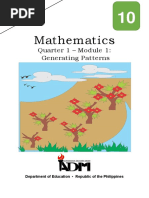 Mathematics: Quarter 1 - Module 1: Generating Patterns