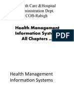 Health Care &hospital Administration Dept. COB-Rabigh: Health Management Information Systems All Chapters