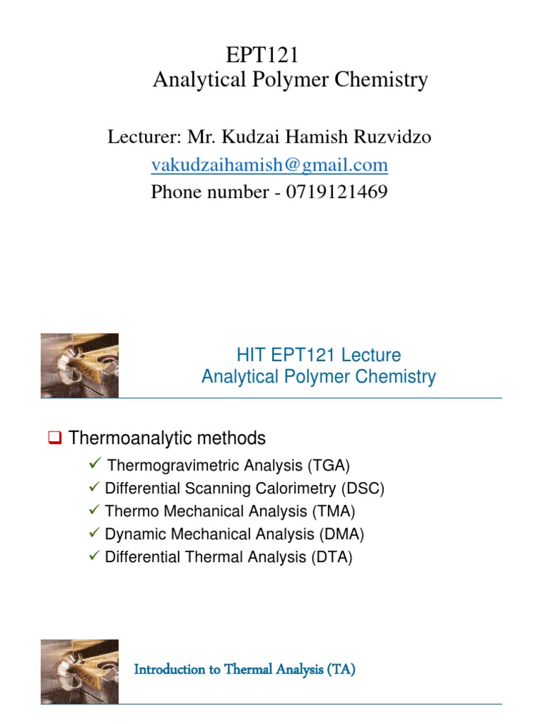Thermal Analysis Techniques for Polymers | PDF | Differential Scanning ...