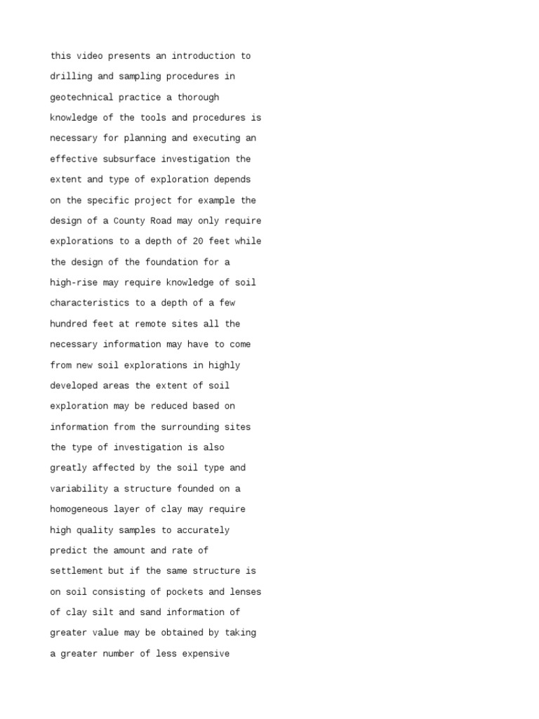 An Introduction To Drilling And Sampling In Geotechnical Practice 2nd