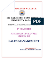 Sales Management: Community College