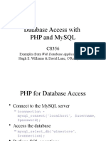 Database Access With PHP and Mysql