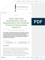 Hpathy Hope Heart and Homoeopathy Clinical Experiences in The Pandemic of Covid 19 Case Series Volume 1