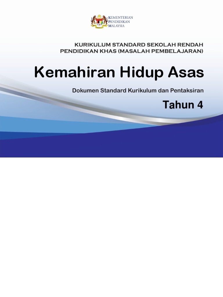 Dskp Kemahiran Hidup Asas Tahun 4 Pdf