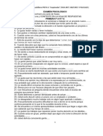 EXAMEN PSICOTECNICO para Entrevistas PDF
