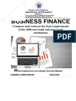 Business Finance: Compare and Contrast The Loan Requirements of The Different Bank and Non-Bank Institutions