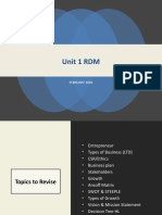 Unit 1 RDM: February 2018