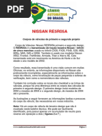 Corpo de Válvulas Nissan RE5R05A primeiro e segundo design