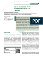 Impact of Stress On Menstrual Cycle: A Comparison Between Medical and Non Medical Students