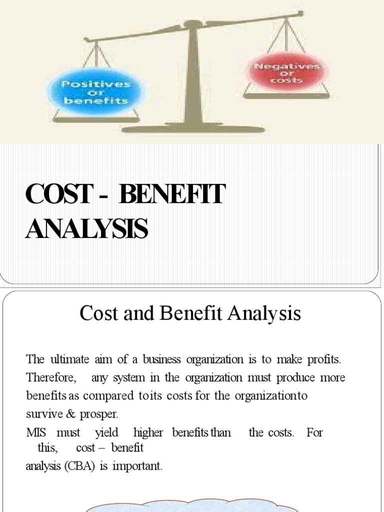 Cost and Benefit Analysis | PDF | Cost–Benefit Analysis | Economies