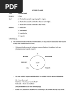 Lesson Plan 1: Topic: Meeting People
