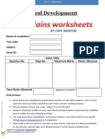 Rural Development Worksheets