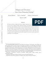 Religion and Terrorism: Evidence From Ramadan Fasting
