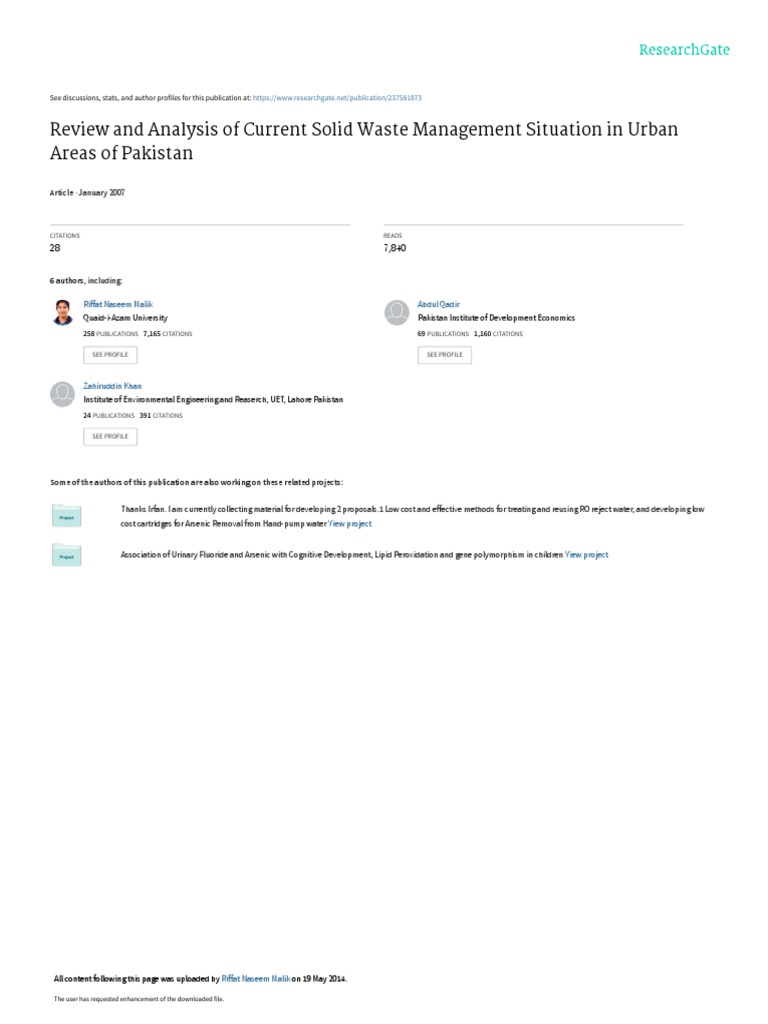 Review and Analysis of Current Solid Waste Managem | PDF | Waste ...
