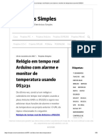 Relógio em Tempo Real Arduino Com Alarme e Monitor de Temperatura Usando DS3231