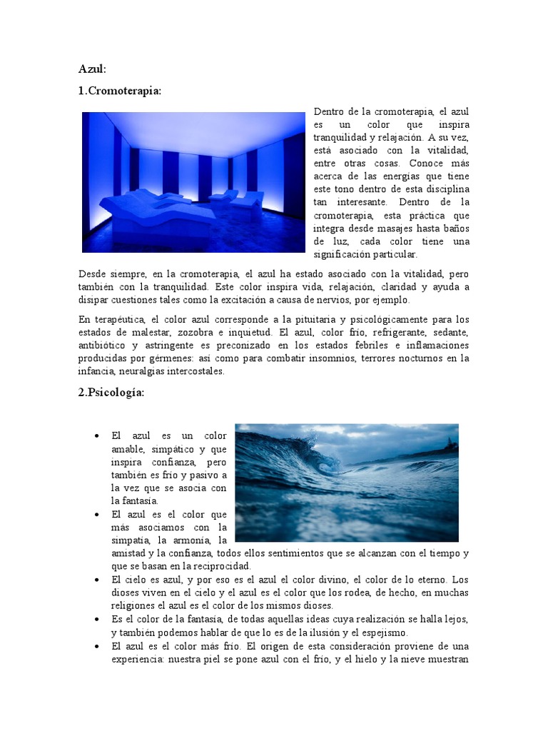 Psicologia de Color - Azul | PDF | Azul | Color