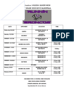 2020-2021 Runnin Ponies 8th Grade Basketball Schedule