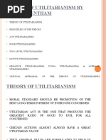 Theory of Utilitarianism by Jeremy Bentham