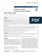 Effect of Mandibular First Molar Mesialization On Alveolar Bone Height: A Split Mouth Study