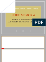 Serie Memor 4: Ejercicios de Memoria Con Series de Signos Graficos