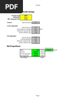 Concrete Mix Design: Strength (Psi) 4000 Slump (In) : 3 To 4 Max. Aggregate (In) : 0.750 Cement: Coarse Aggregate