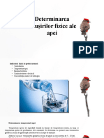 3.4 Determinarea Însușirilor Fizice Ale Apei. 3.5 Aplicarea Metodei Gravimetrice La Determinarea Reziduului Uscat Și Calcinat Din Apă