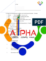 Alpha Learning Institute English Language/ Placement Test Full Name: Date: . Total Score: ... .