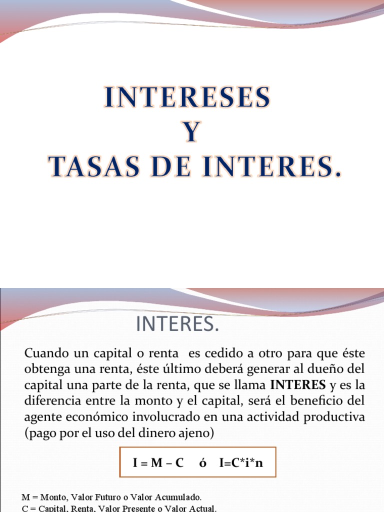 Tipos y Cálculo del Interés Financiero | PDF | Interés | Capital (economía)