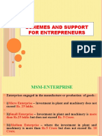 Schemes and Support For Entrepreneurs (Revised)