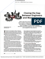Closing The Gap Between Engineers and Management