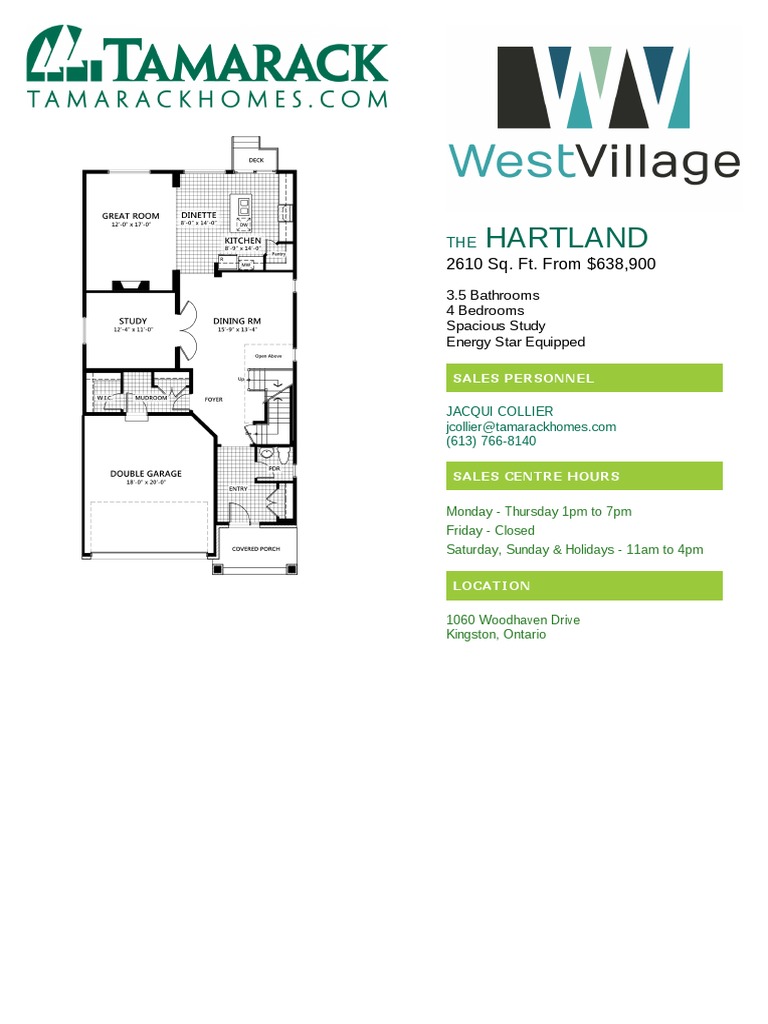 Hartland 2610 Sq. Ft. From 638,900 PDF