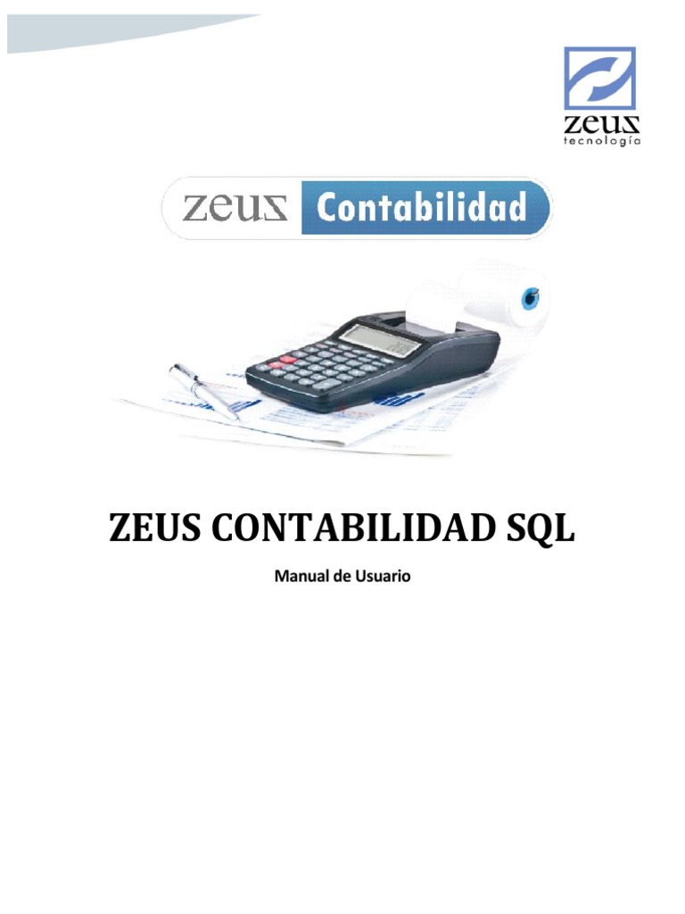 ZEUS CONTABILIDAD SQL. Manual de Usuario PDF Contraseña Usuario
