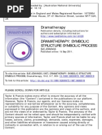 Dramatherapy: To Cite This Article: Sue Jennings (1987) Dramatherapy: Symbolic Structure