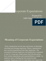 Corporate Expectations: Prepared By-Aditi Gairola Kathpalia