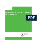 8.6 Procedimiento de Recorridos de Seguridad