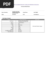 Cab Basic Details: National Accreditation Board For Testing and Calibration Laboratories