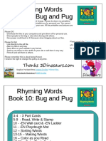Rhyming Words Book 10: Bug and Pug