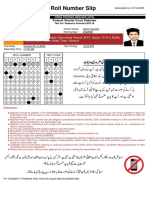 Roll Number Slip