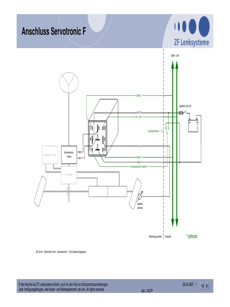 Uni Anschlußplan Servotronic F | PDF