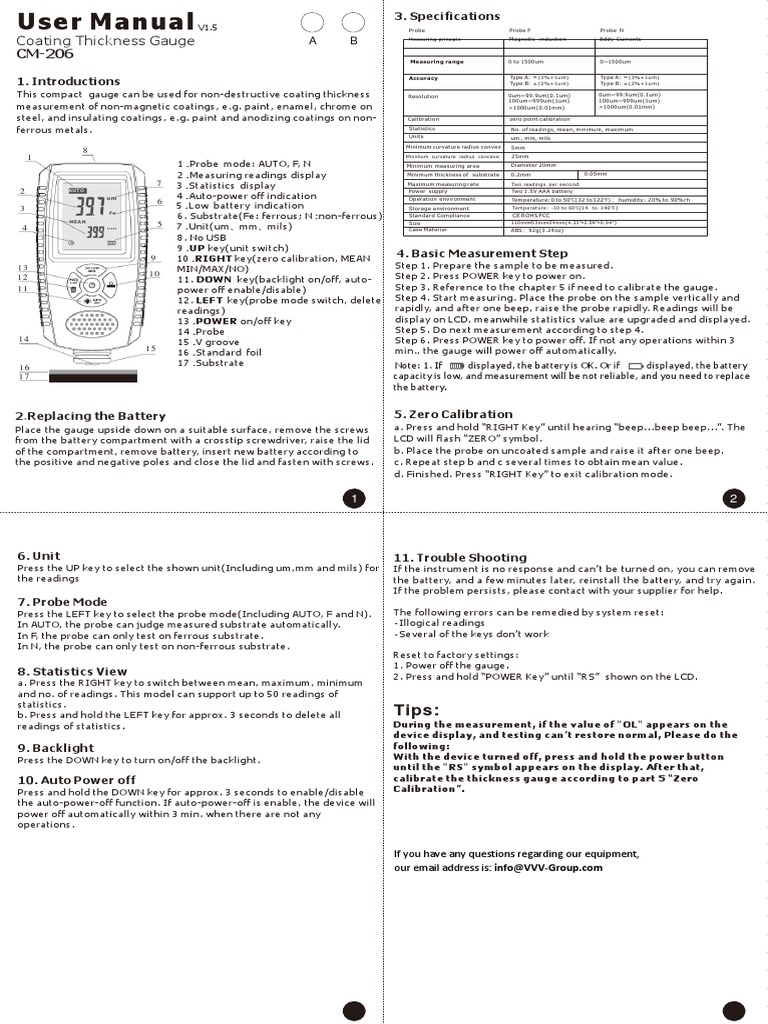 Coating Thickness Gauge Tips PDF Calibration Nature