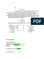 Cálculos de equilibrio químico y conversión para la reacción de óxido nítrico