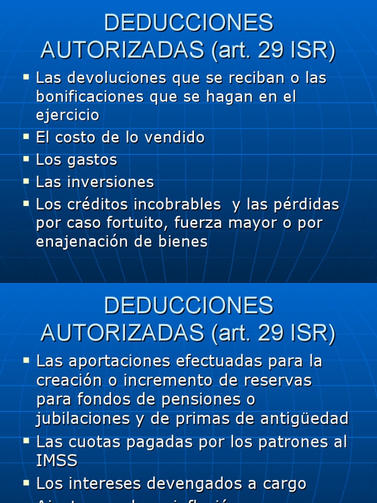Guía de Deducciones Fiscales ISR | PDF | Impuesto sobre la renta ...