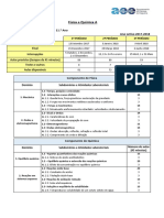 Física e Química A: Gestão Anual do 11o Ano