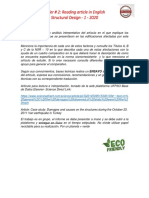 Taller # 2 - Reading Article in English - Structural Desing 1 - 2020 PDF