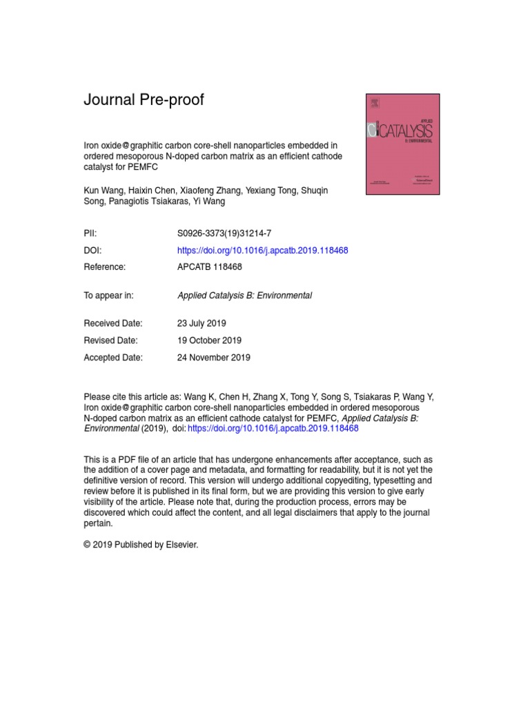 Journal PreProof Applied Catalysis B Environmental PDF Catalysis