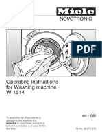 Operating Instructions For Washing Machine W 1514: en - GB