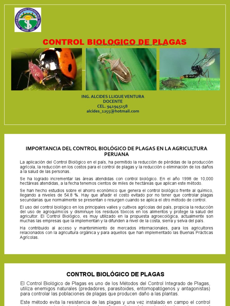 Clases Control Biologico de Plagas | Descargar gratis PDF | Control ...