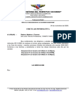 Circular informativa sobre grupo pedagógico en Liceo Técnico Profesional CNSPS FARD